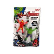 Kit Bonecos Deslizantes Homem De Ferro E Hulk Marvel Infantil Toyng
