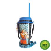 Copo com Tampa Canudo e Fita 1000 ml Dragon Ball Super - Goku e Frieza
