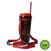 Copo com Tampa Canudo e Fita 1000 ml Naruto Shippuden - Akatsuki