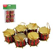 Kit 24 Pendente Enfeites Para Árvore De Tambor Xadrez 3,7cm