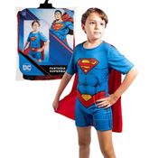 Fantasia Infantil Superman Super Homem Novabrink - 3 à 12 Anos - Tamanhos P M G