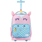 Mochila Escolar Infantil com Rodinhas 40cm TWISE Unicórnio para Crianças, Rosa