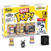 Kit Mini Minions Colecionáveis com Tourist Dave, Tourist Jerry, Kyle e Mystery Chase (Os Estilos Podem Variar), Funko Bitty Pop 73038