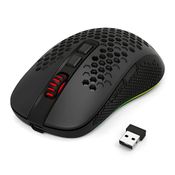 Mouse Gamer HANA RGB 7200DPI Ultraleve Wireless/USB-C Preto