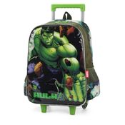 Mochila Escolar com Rodinha Marvel Hulk Verde - Luxcel
