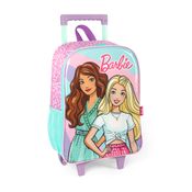 Mochila Escolar com Rodinha Barbie Be Unique Rosa - Luxcel
