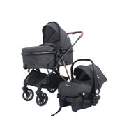 Carrinho Premium Baby + Bebê Conforto Florence Black/Preto