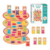 Jogo Didático Infantil Equilibra Bebês Nig Brinquedo Madeira