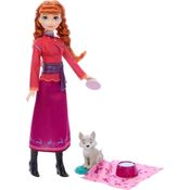 Boneca Anna Frozen Com Bebe Raposa Mattel - JFG17