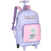 Mochila do Stitch de Costas + Rodinhas Roxo - Luxcel