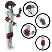 Kit Proteção Infantil Zippy Capacete Joelheiras Cotoveleiras Várias Cores P/ Esportes Patins Skate Patinete