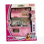 Minha Casinha de Boneca Brinquedo Cozinha Infantil Fogão Geladeira Microondas Luz e Som