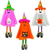 Decoração Fofa de Halloween Entrada Fantasminha com Perna de Bruxa 110cm