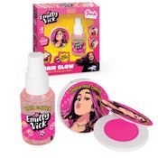 Kit Hair Glow Emilly Vick Dos Rosa Original, Brink Model, Sombra + Glitter Perfumado Capilar
