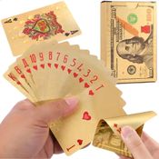 Baralho Premium Gold  24k Truco Poker Cartas Douradas Super Resistente