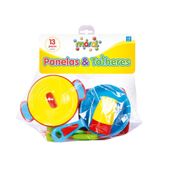 Kit Cozinha de Brinquedo Panelinhas e Talheres Maral