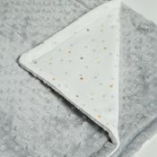 Cobertor Hug Fleece Dots Fun Linha Little Baby Cinza