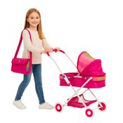 Brinquedo Infantil Carrinho de Boneca e Bolsa Bebê Reborn