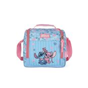 Lancheira Escolar Juvenil Média Stitch e Angel Disney