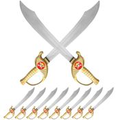 8 Espadas de Brinquedo Pirata Fantasia Jack Sparrow Festa Carnaval Lembrancinha