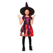 Fantasia Bruxa Infantil de Halloween pra Menina