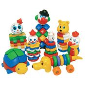 Kit Encaixe e Desencaixe 124 Peças em Plástico