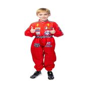 Fantasia - Macacão De Piloto - Luxo - Tamanho P - Cor Vermelha - Brink Model