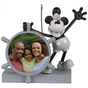 Enfeite de Natal Hallmark Keepsake Disney Mickey Mouse "Ahoy, There!" Steamboat Willie 2022, Plástico 10x8,3x5,3 cm