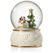 Globo de Neve Lenox Mickey Mouse em Porcelana com Detalhes em Ouro 24K, 14 cm de Altura