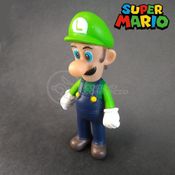 Kit Boneco Luigi Articulado Super Mario 13Cm + Caneca 350Ml