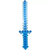 Brinquedo Espada Pixel 58Cm Diamante Com Som E Luz À Pilha - Azul