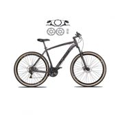 Bicicleta Aro 29 Ksw Xlt 24v Freios Disco Hidráulicos Garfo Suspensão Pneu Faixa - Grafite Tam.17