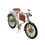 Bicicleta Miniatura Prateada Estilo Retrô Vintage 12x23.5x7cm