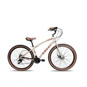 Bicicleta Aro 29 Colli Vancouver Confort 21 Marchas Freio A Disco Bege Retrô