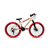 Bicicleta Grau Aro 26 21 Marchas Colli Bege-vermelho