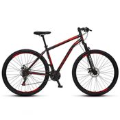 Bicicleta Athena Aro 29 Em Aço Com 21 Marchas Colli Preto Fosco-vermelho