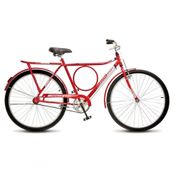Bicicleta Colli Barra Sport Aro 26 Em Ferro Com Bagageiro E Capa Corrente Vermelho