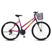 Bicicleta Colli Cazelle Allegra Aro 26 Freio V-brake Quadro 18 Rosa Neon