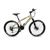 Bicicleta Colli Mônaco Aro 26 Disco 21 V Rapid Fire Cor Vermelho Tamanho Do Quadro 13;5 Verde Militar