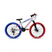 Bicicleta Grau Aro 26 21 Marchas Colli Branco-azul-vermelho