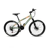 Bicicleta Colli Mônaco Aro 26 Disco 21 V Rapid Fire Cor Vermelho Tamanho Do Quadro 13;5 Verde Militar