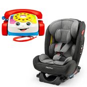 Kit Cadeira para Auto - De 0 a 36 Kg - All Stages Fix 2.0 - Cinza e Preto e Telefone Feliz - Fisher-Price