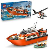 LEGO - City Exploration - Barco e Helicóptero de Resgate da Guarda Costeira - 60504