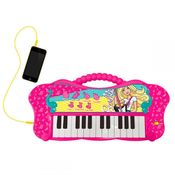 Teclado Musical Infantil com MP3 - Barbie -Teclado Fabuloso - FUN