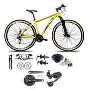 Bicicleta Aro 29 Absolute Nero 5 Câmbios Shimano Deore/altus 27v Freio A Oléo Garfo C/trava Pneu C/faixa -amarelo