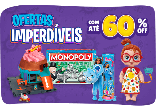 Banner destaque de ofertas imperdíveis com até 60% de desconto