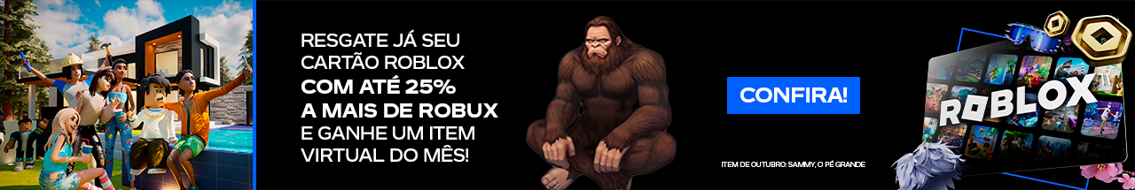 Banner promocional cartão presente Roblox