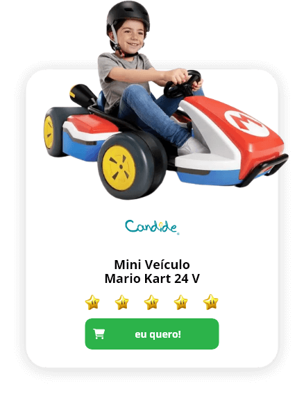 Carro Eletrico Super Mario - Nintendo Kart 24V