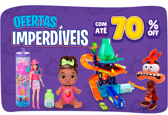 Banner de ofertas imperdíveis com até 70% de desconto