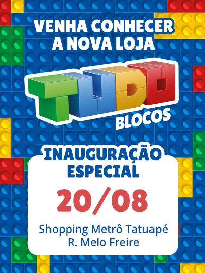 Inauguração loja TUDO blocos, dia 20/08 no Shopping Metrô Tatuapé